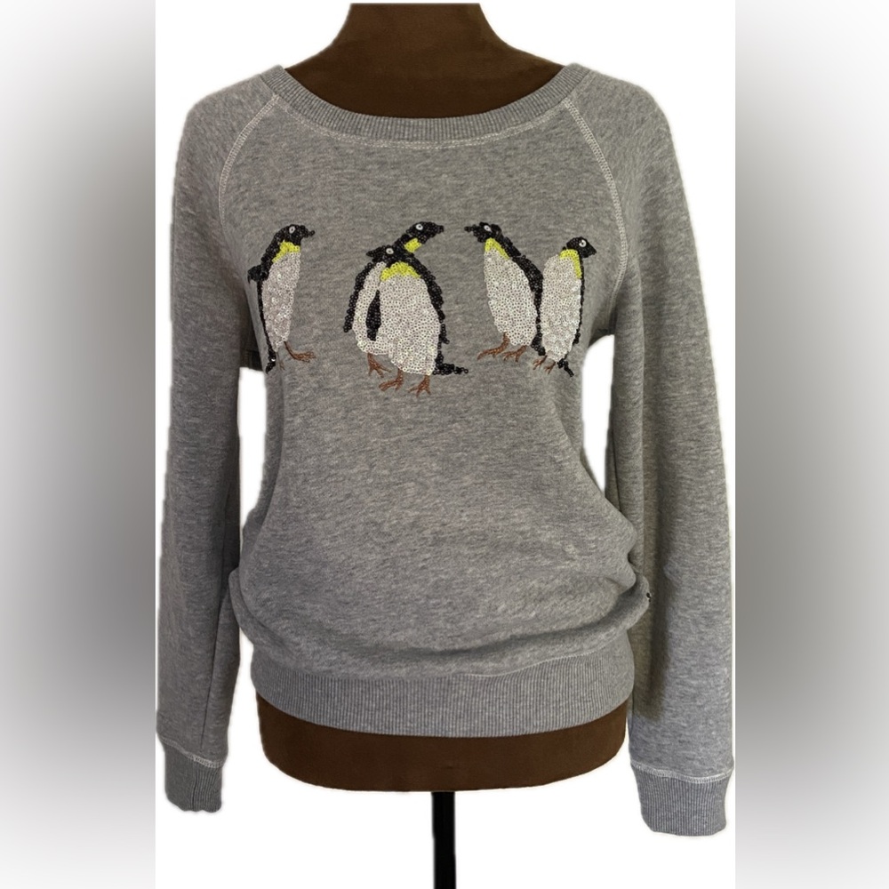 American Eagle Outfitters Gray Penguin Sweatshirt